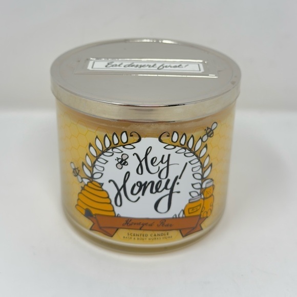 Bath & Body Works Hey Honey 3 Wick Candle - Picture 1 of 4